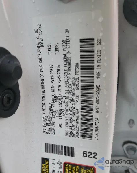 2023 Toyota Tacoma Double Cab from USA, damaged, VIN 3TMAZ5CN7PM201884